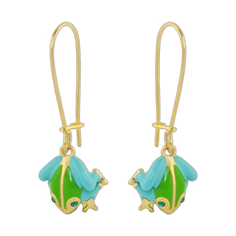 Dream Garden Frog Earrings