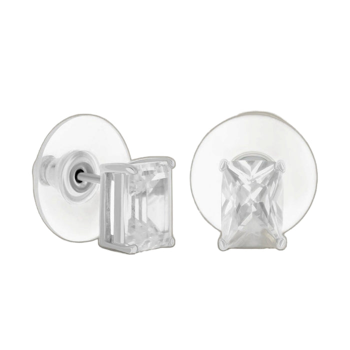 925 Princess Cut Earrings