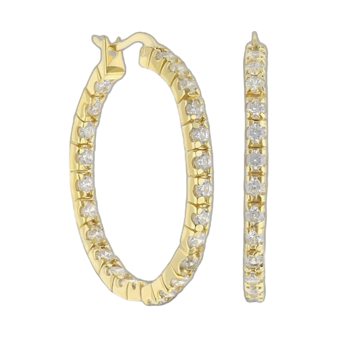Pave Hoop Earrings