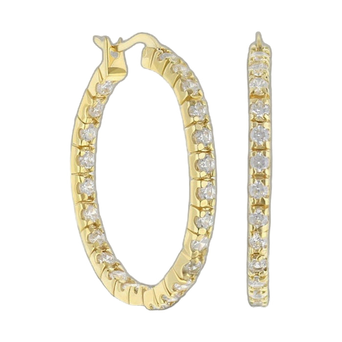Pave Hoop Earrings