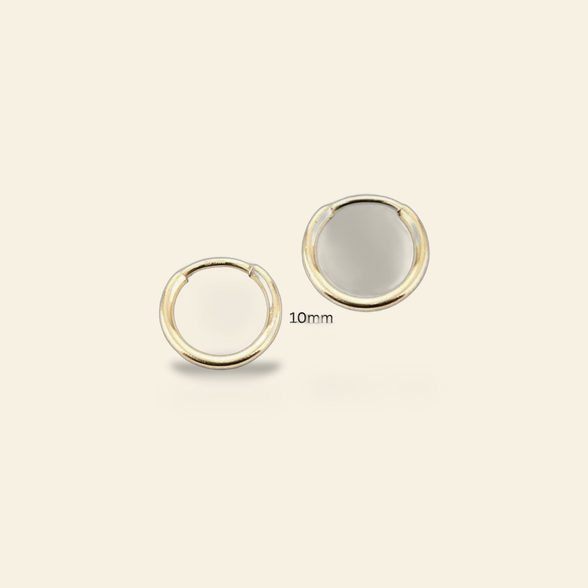 14k Yellow Gold Filled Hoop Earrings 10 Mm