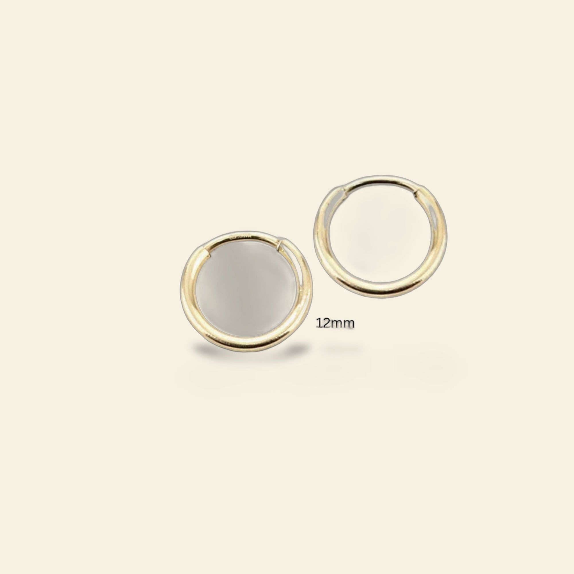 14k Yellow Gold Filled Hoop Earrings 12 Mm