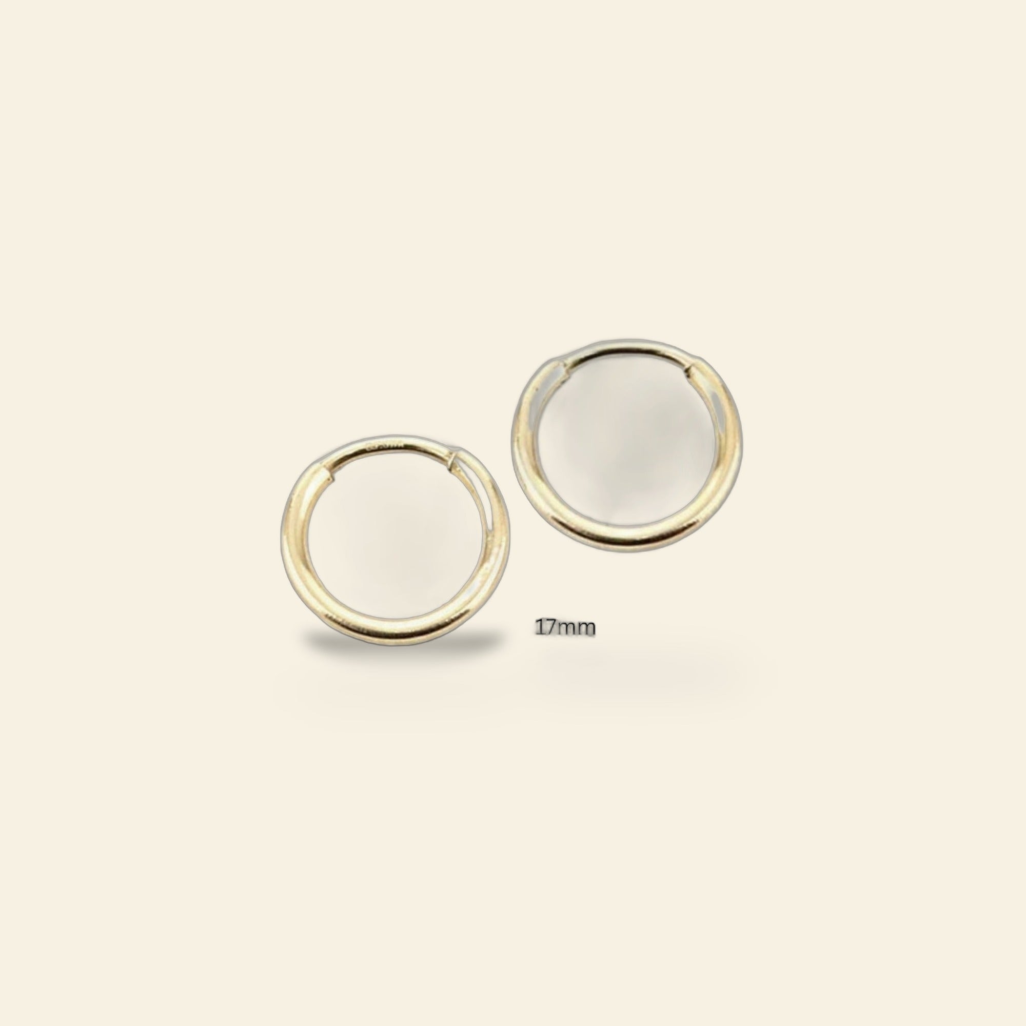 14k Yellow Gold Filled Hoop Earrings 17 Mm