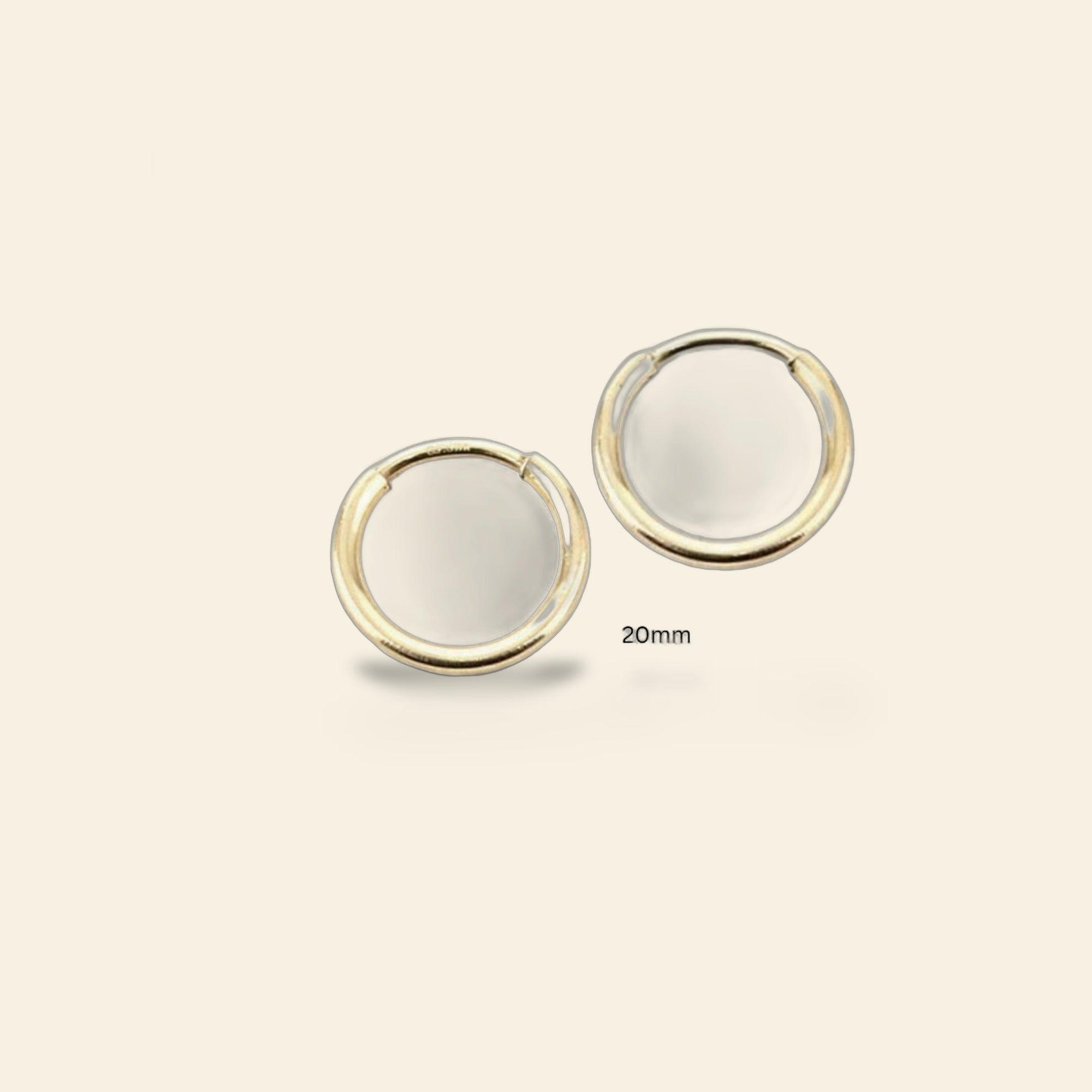 14k Yellow Gold Filled Hoop Earrings 20 Mm