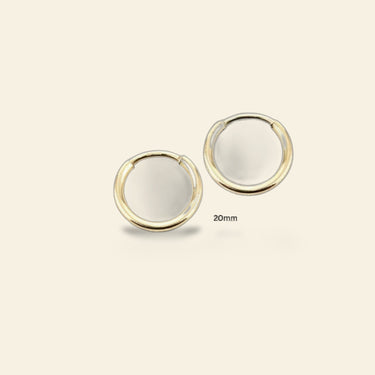 14k Yellow Gold Filled Hoop Earrings 20 Mm