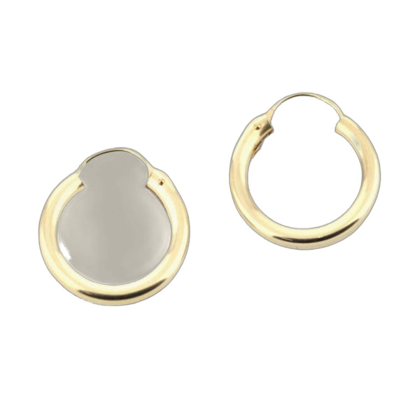 14k Yellow Gold Filled Hoop Earrings 14 Mm