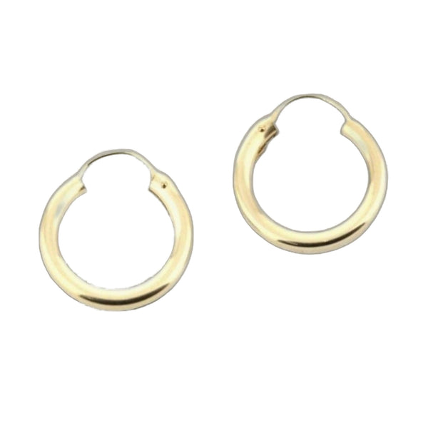 14k Yellow Gold Filled Hoop Earrings 10 Mm