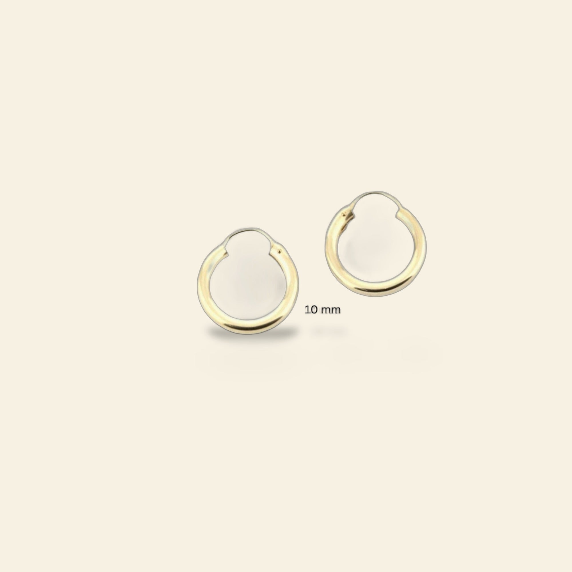 14k Yellow Gold Filled Hoop Earrings 10 Mm