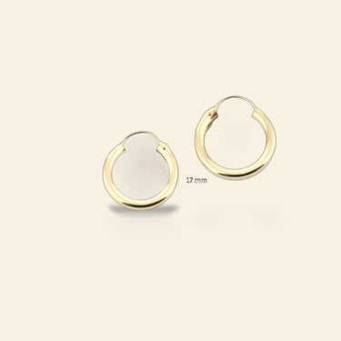 14k Yellow Gold Filled Hoop Earrings 16 Mm
