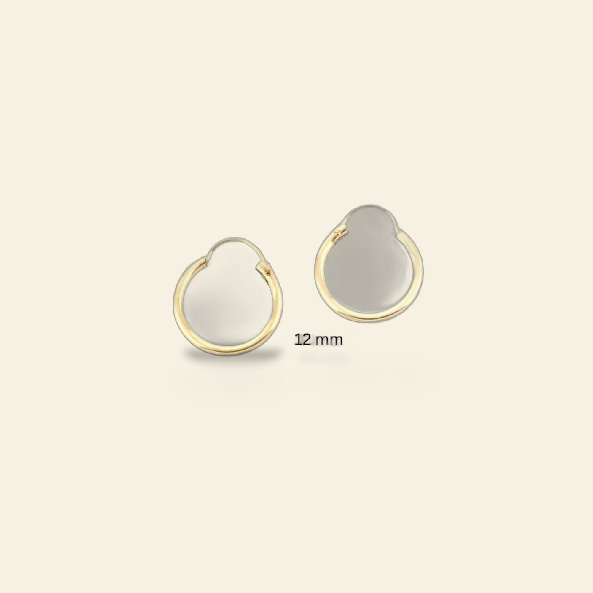 14k Yellow Gold Filled Hoop Earrings 12 Mm