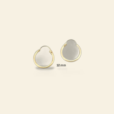 14k Yellow Gold Filled Hoop Earrings 12 Mm