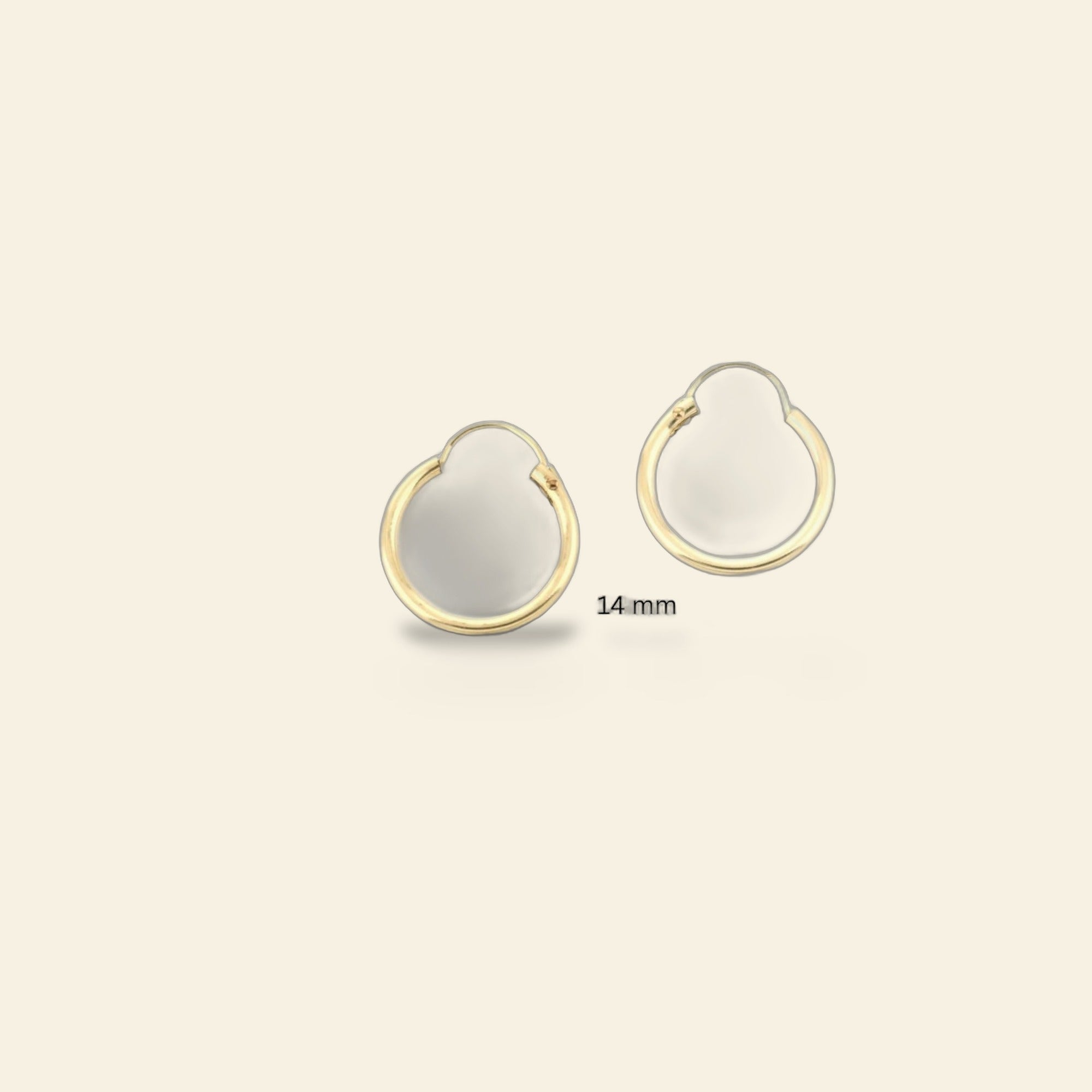 14k Yellow Gold Filled Hoop Earringsp 14 Mm