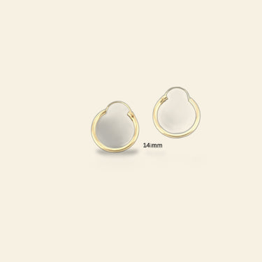 14k Yellow Gold Filled Hoop Earringsp 14 Mm
