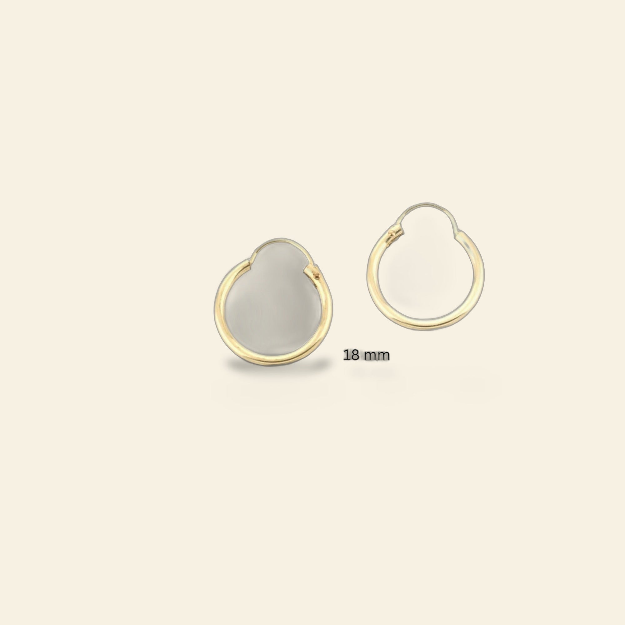 14k Yellow Gold Filled Hoop Earrings 18 Mm