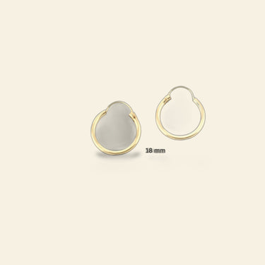 14k Yellow Gold Filled Hoop Earrings 18 Mm
