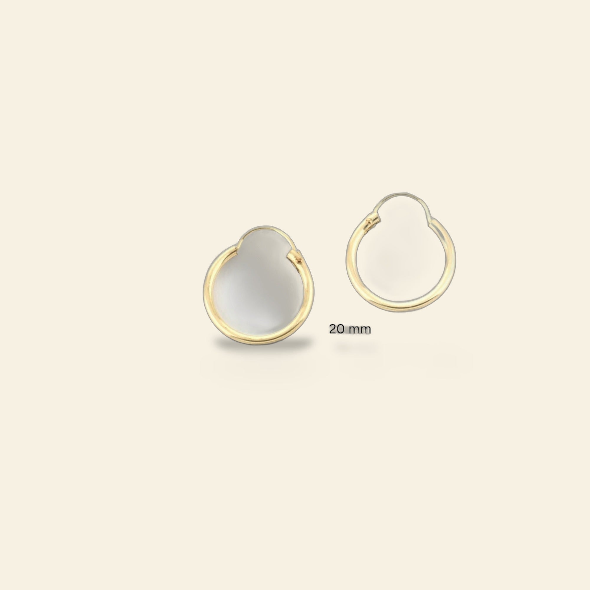 14k Yellow Gold Filled Hoop Earrings 20 Mm