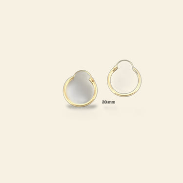 14k Yellow Gold Filled Hoop Earrings 20 Mm