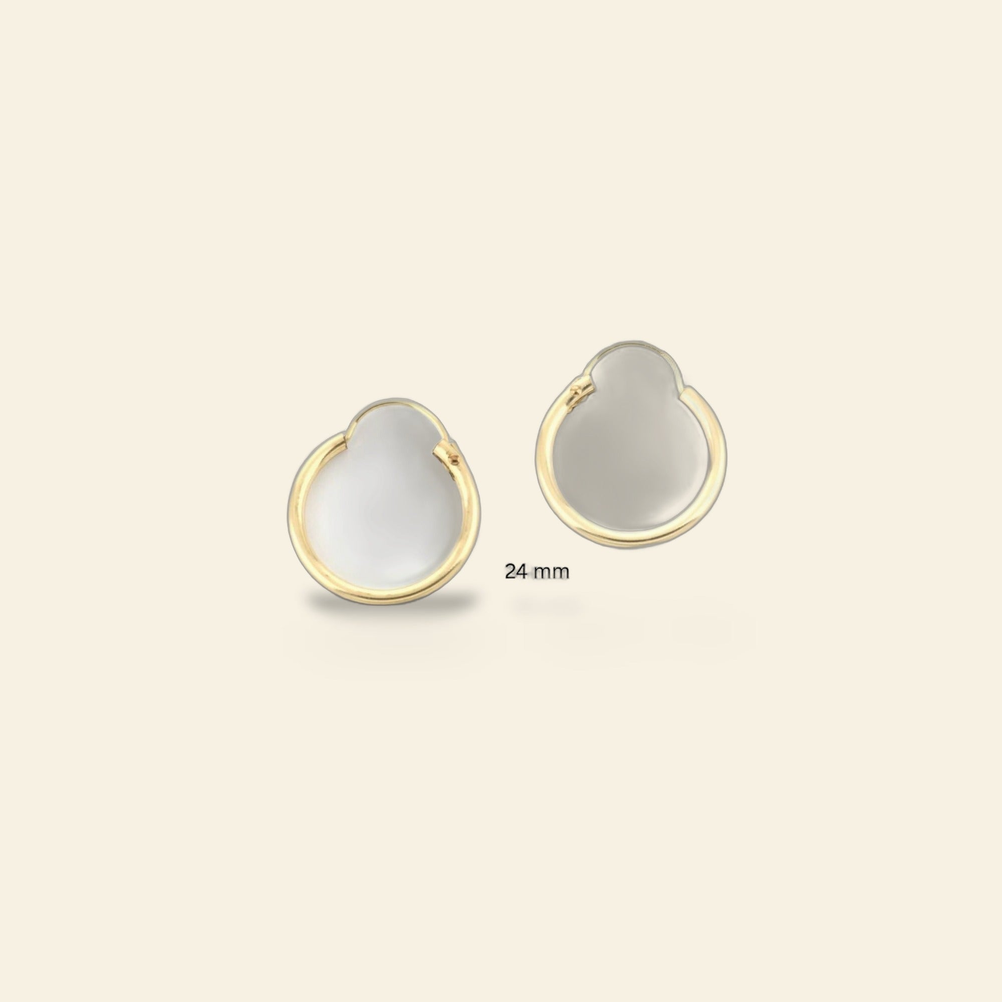 14k Yellow Gold Filled Hoop Earrings 24 Mm