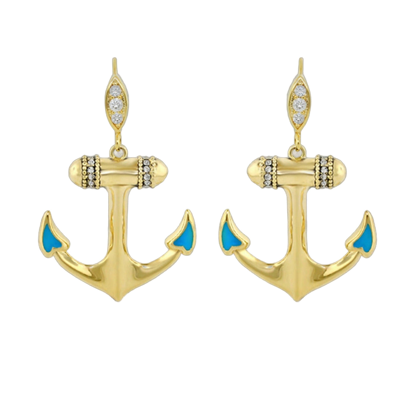 Ice Queen Anchor Earrings