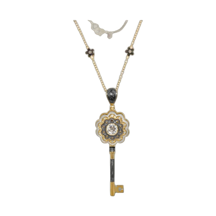 Key flower necklace
