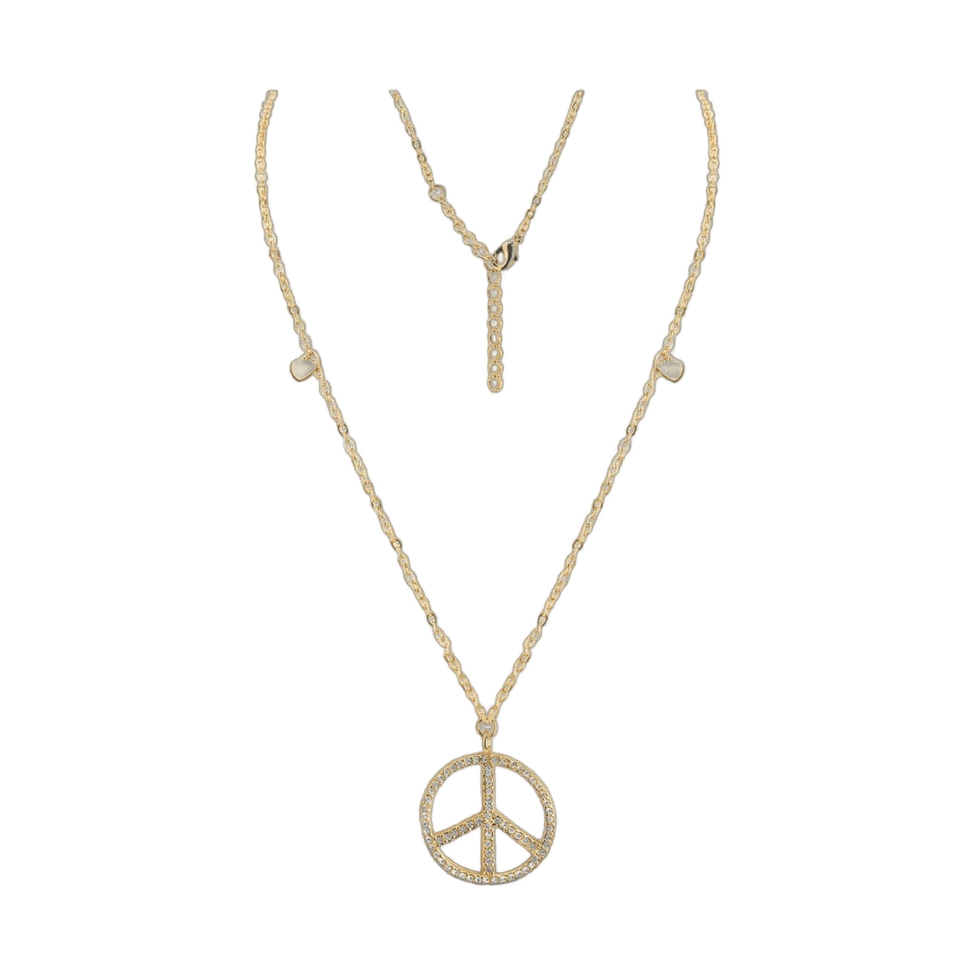 Pave Peace Necklace