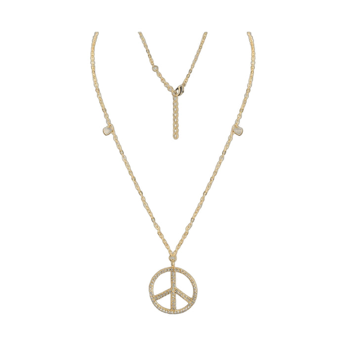 Pave Peace Necklace