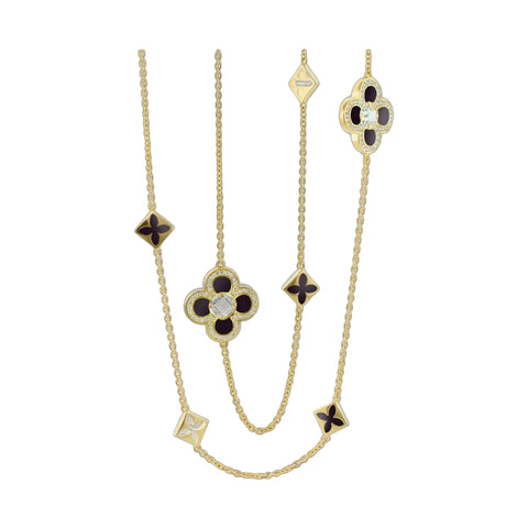 Floral Knight Clover Necklace