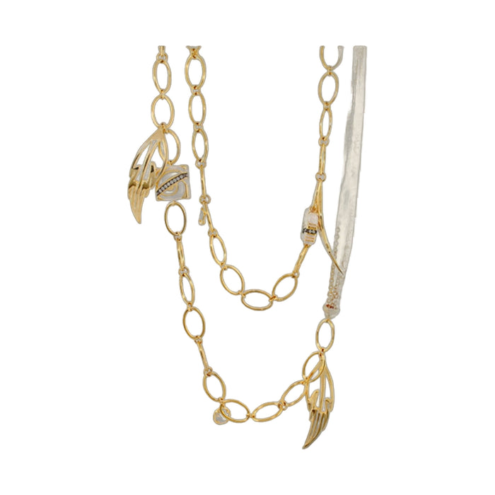 Rock My Swirl Necklace 42 Inch Brass