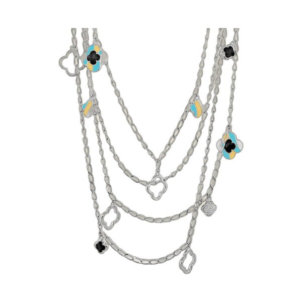 Clover and Clover Again — Layered Station Necklace