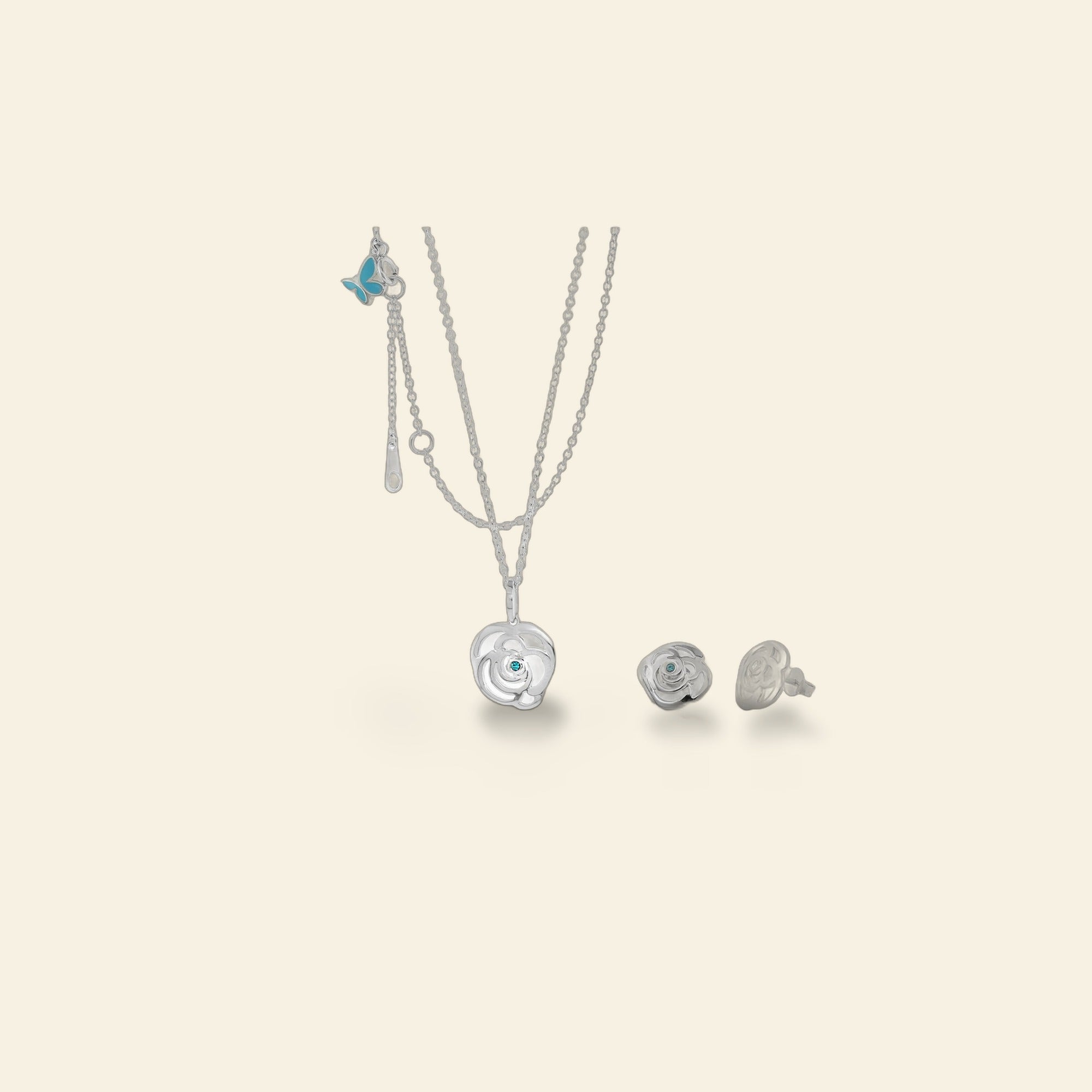 Sydney Leigh Rose Necklace & Earrings Set