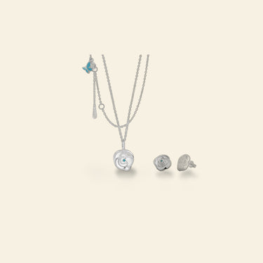 Sydney Leigh Rose Necklace & Earrings Set