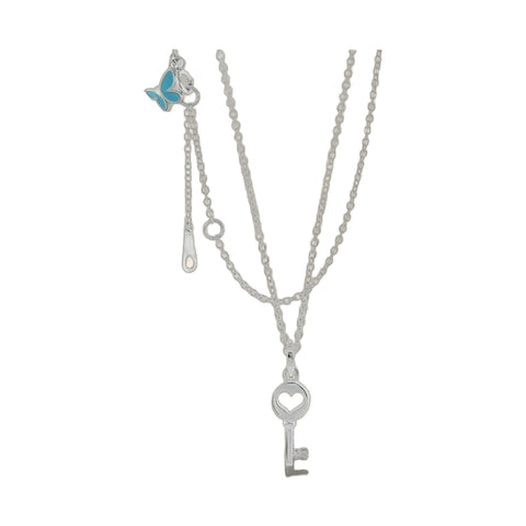 Sydney Leigh Heart Key Necklace & Earrings Set