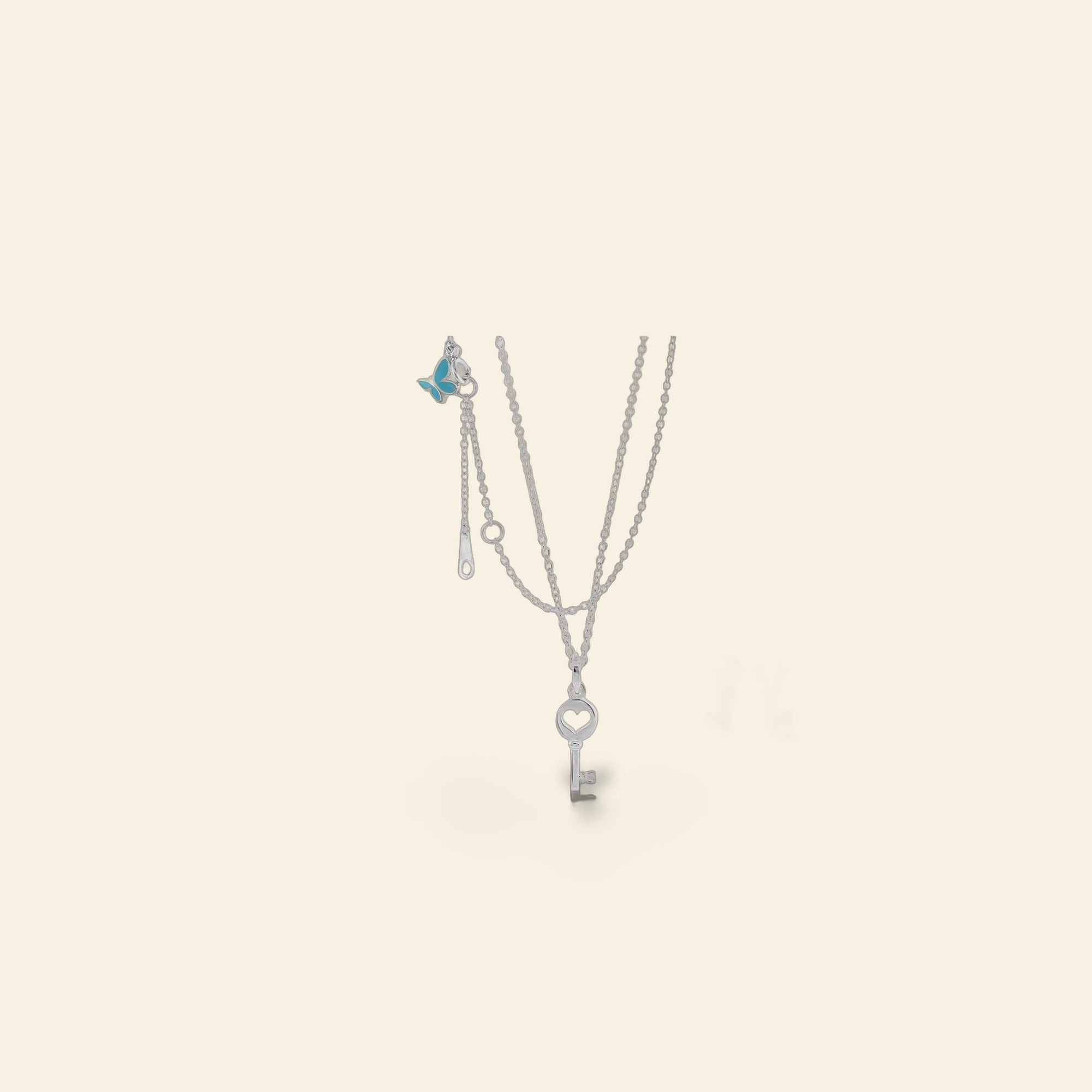 Sydney Leigh Heart Key Necklace & Earrings Set