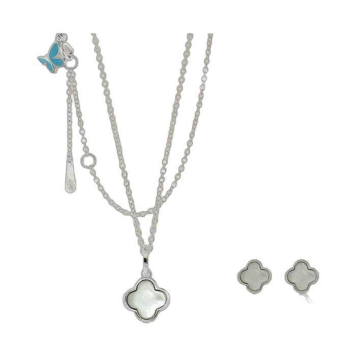 Sydney Leigh Clover Necklace & Earrings Set
