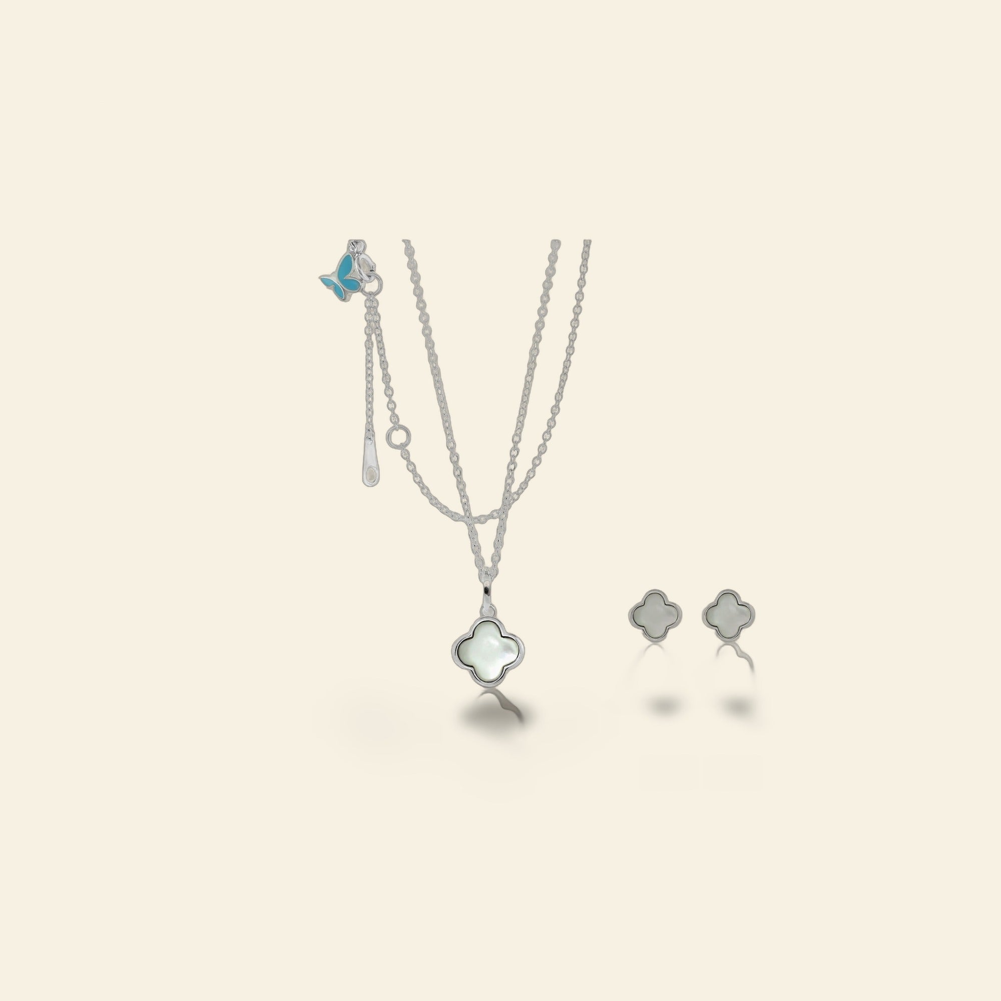 Sydney Leigh Clover Necklace & Earrings Set