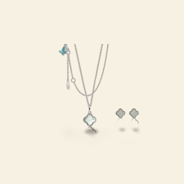 Sydney Leigh Clover Necklace & Earrings Set