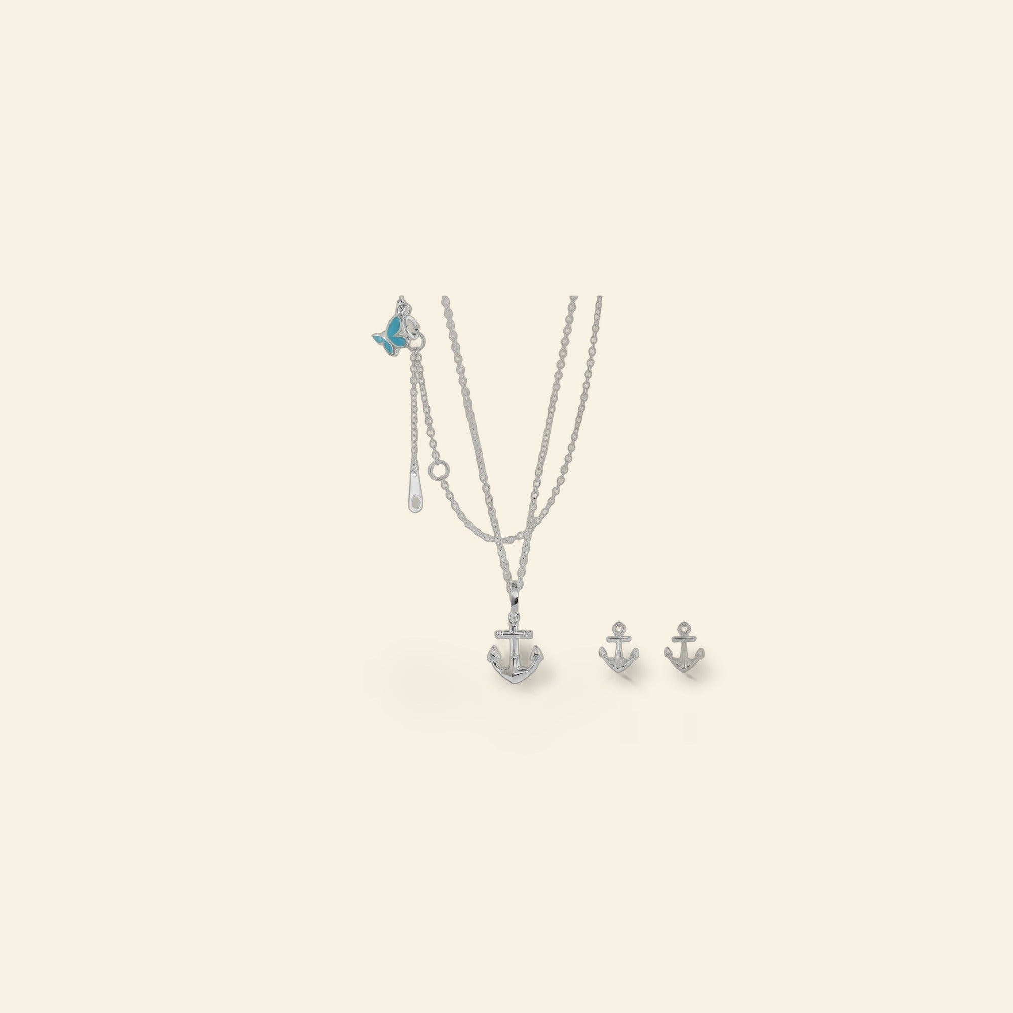 Sydney Leigh Anchor Necklace & Earrings Set