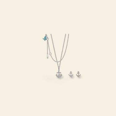 Sydney Leigh Anchor Necklace & Earrings Set