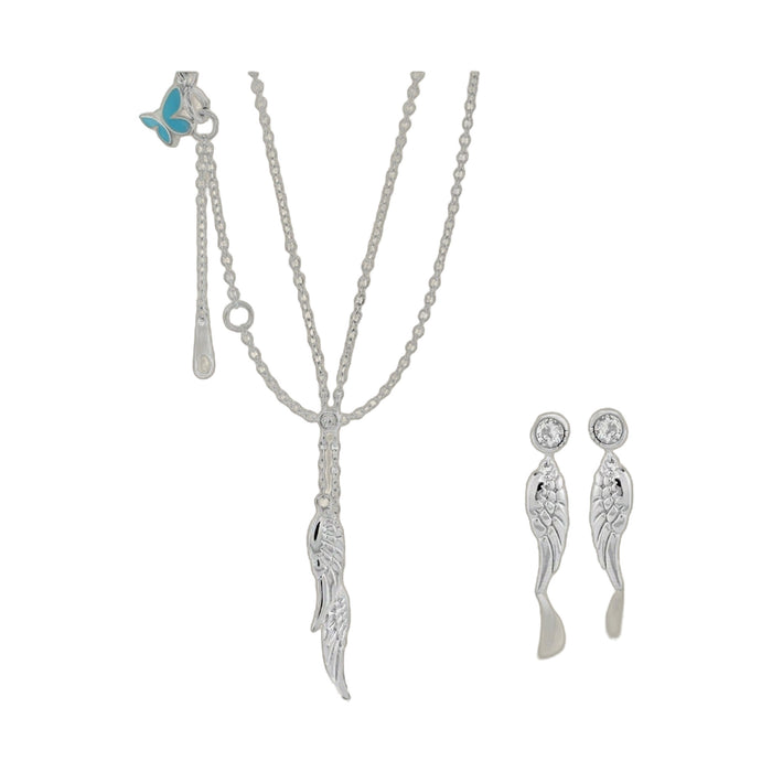 Sydney Leigh Wings Necklace & Earrings Set
