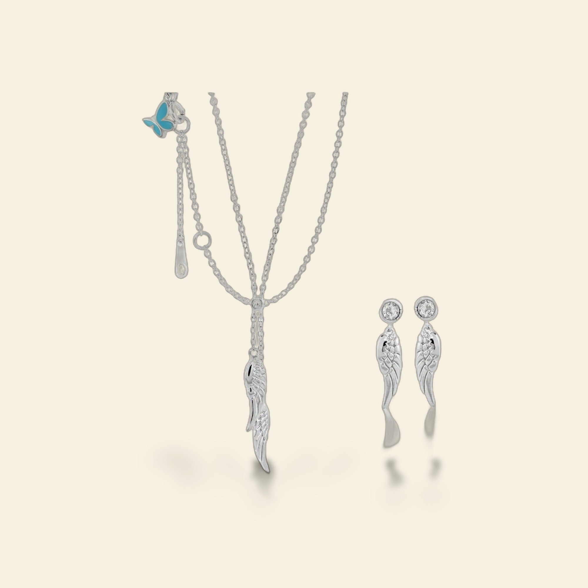 Sydney Leigh Wings Necklace & Earrings Set