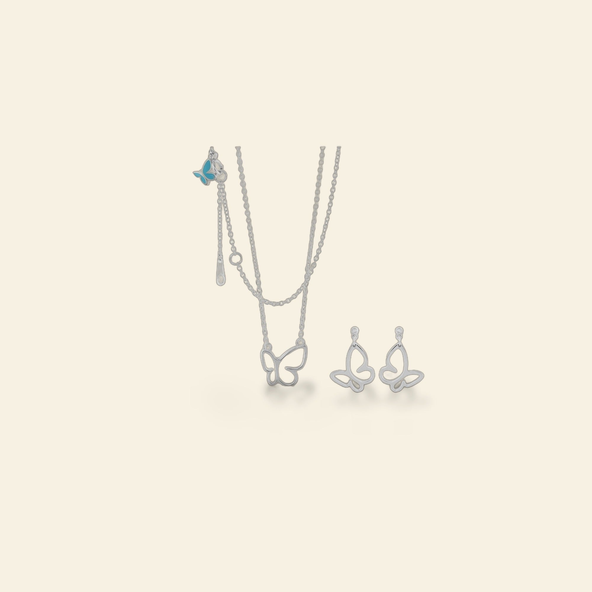 Sydney Leigh Butterfly Necklace & Earrings Set