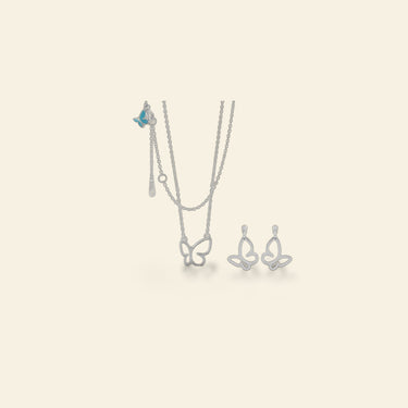 Sydney Leigh Butterfly Necklace & Earrings Set