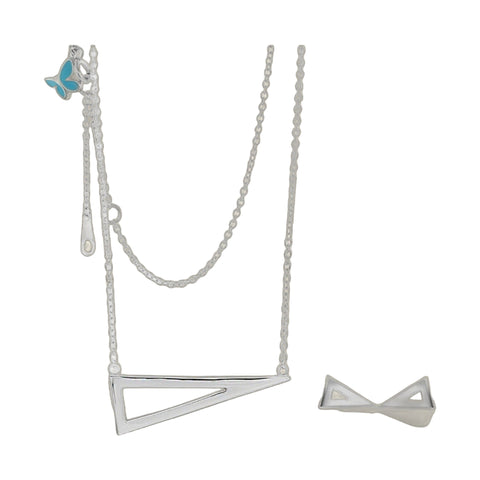Sydney Leigh Triangle Necklace & Earrings Set