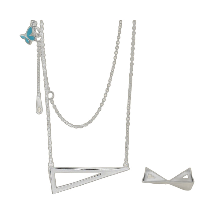 Sydney Leigh Triangle Necklace & Earrings Set