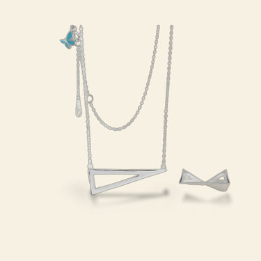 Sydney Leigh Triangle Necklace & Earrings Set