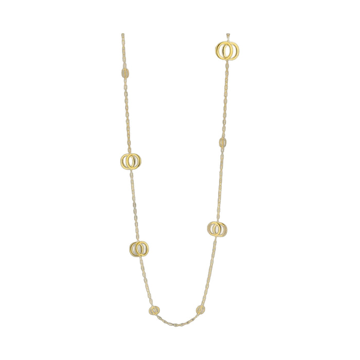Vogue Fire Gold Plated Cubic Zirconia Long Necklace