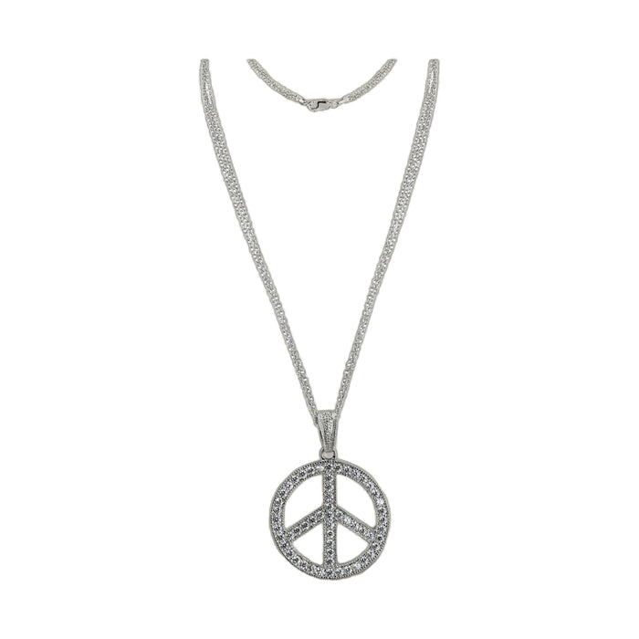 Pave Peace Necklace