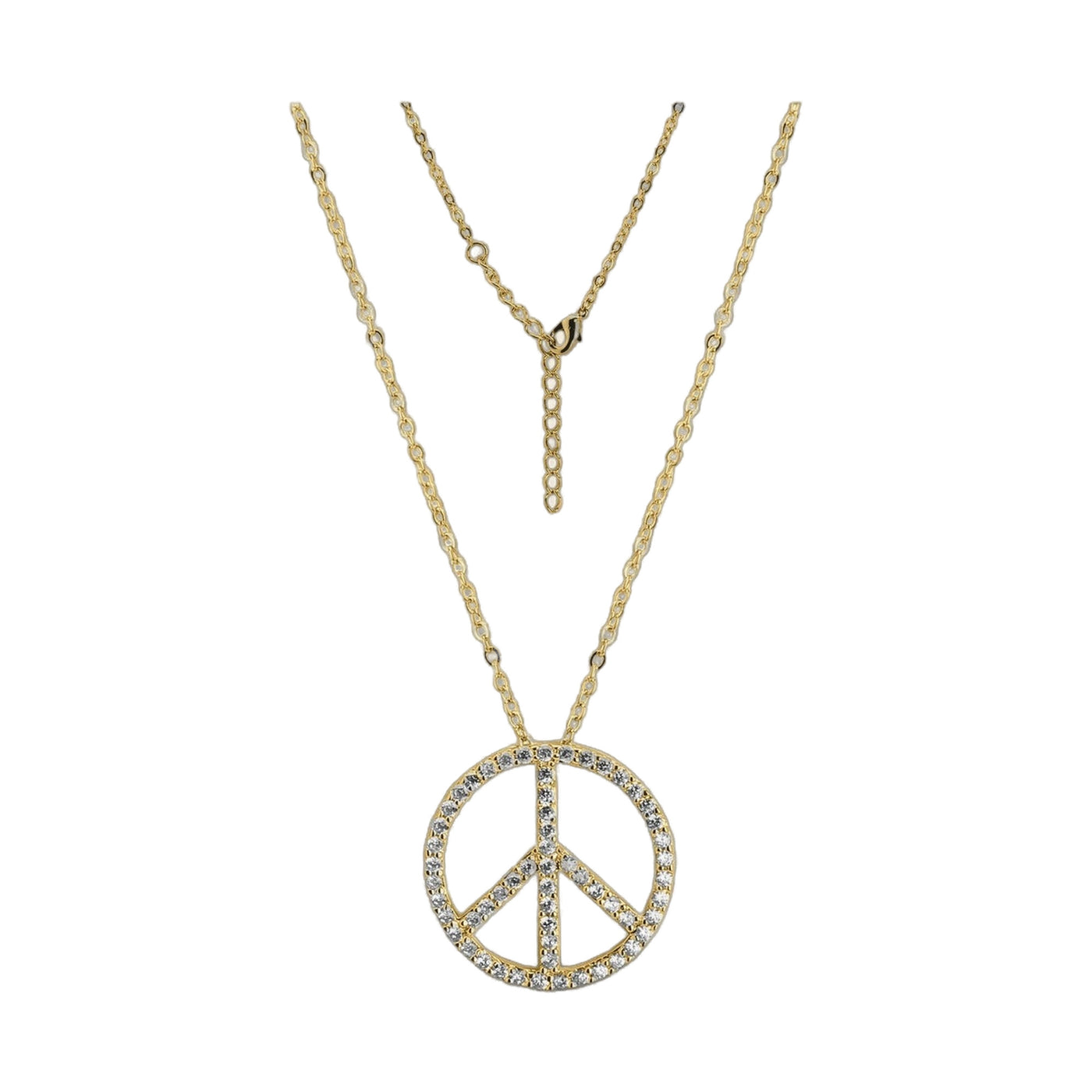 Pave Peace Necklace