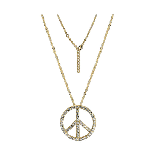 Pave Peace Necklace