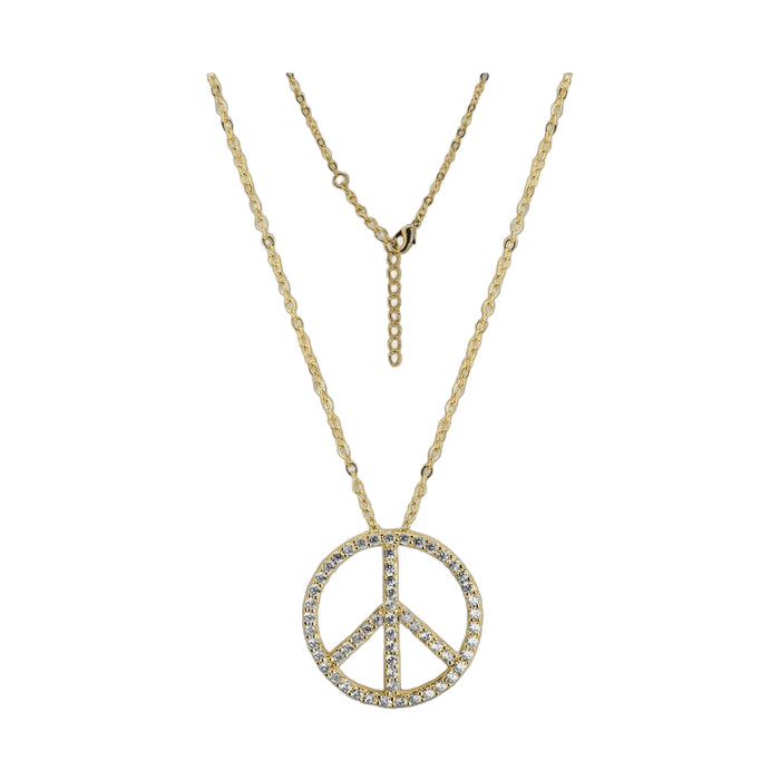 Pave Peace Necklace